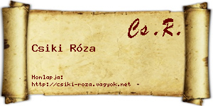 Csiki Róza névjegykártya