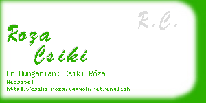 roza csiki business card