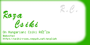 roza csiki business card